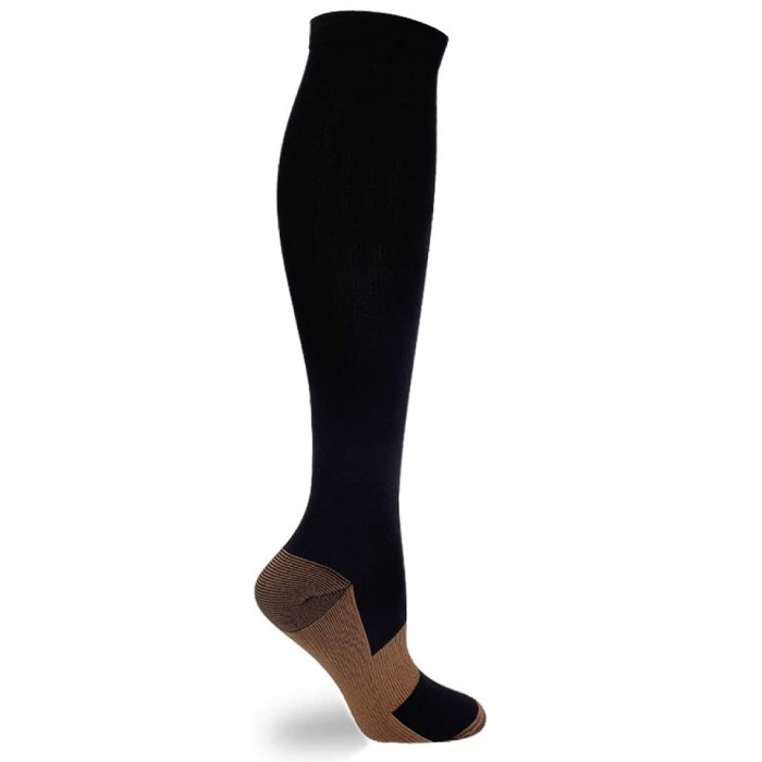 Polo Copper Compression Socks for Men Women 20-30 mmHg Knee High Stockings
