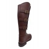 Zipper Field Polo Player Boots Buckle Straps