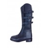 Zipper Field Polo Player Boots Buckle Straps