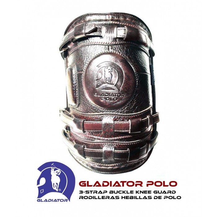 3-Strap Buckle Polo Knee Guards