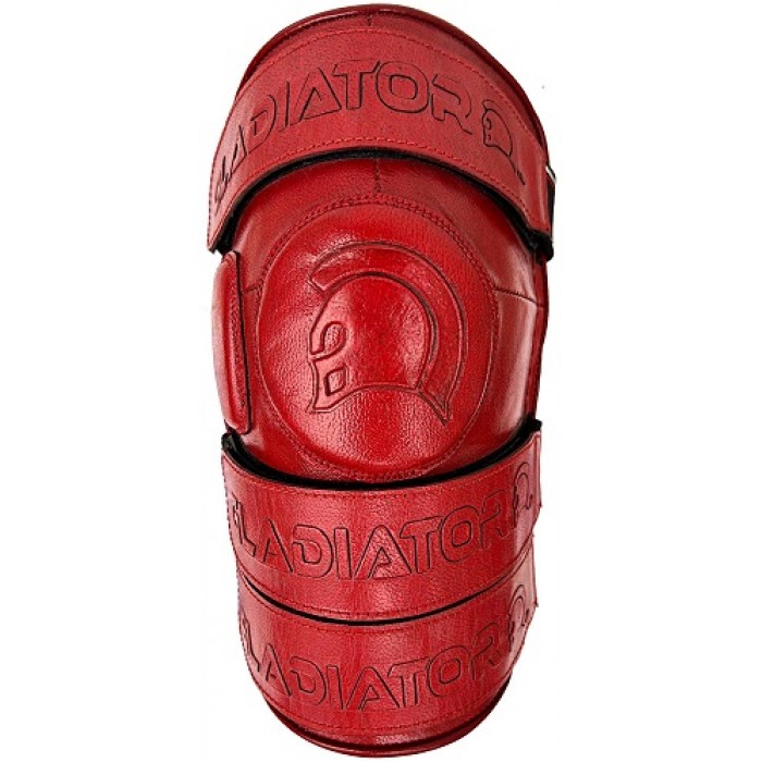 3-Strap Velcro Polo Knee Guards - Red