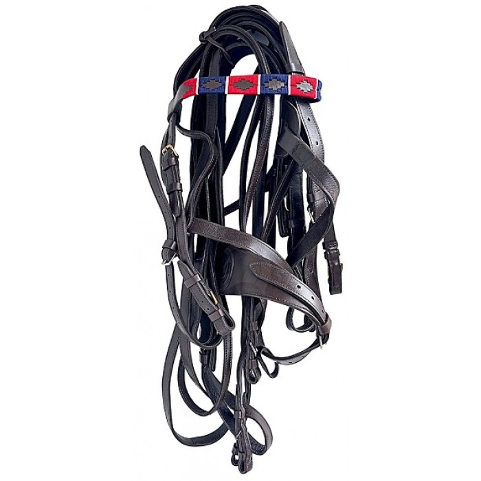 Premium Polo Gag Bridle - Gaucho Browband