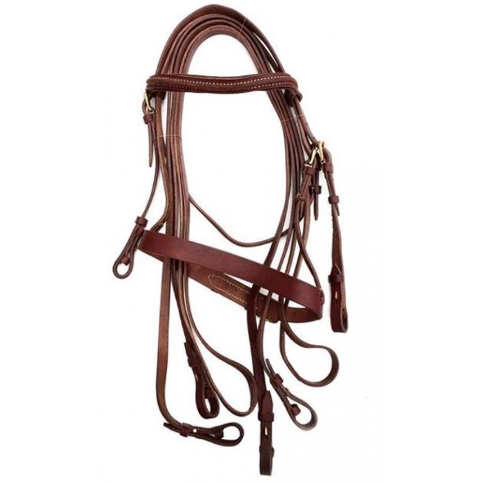 Gag Polo Bridle - Complete - Buffalo Leather