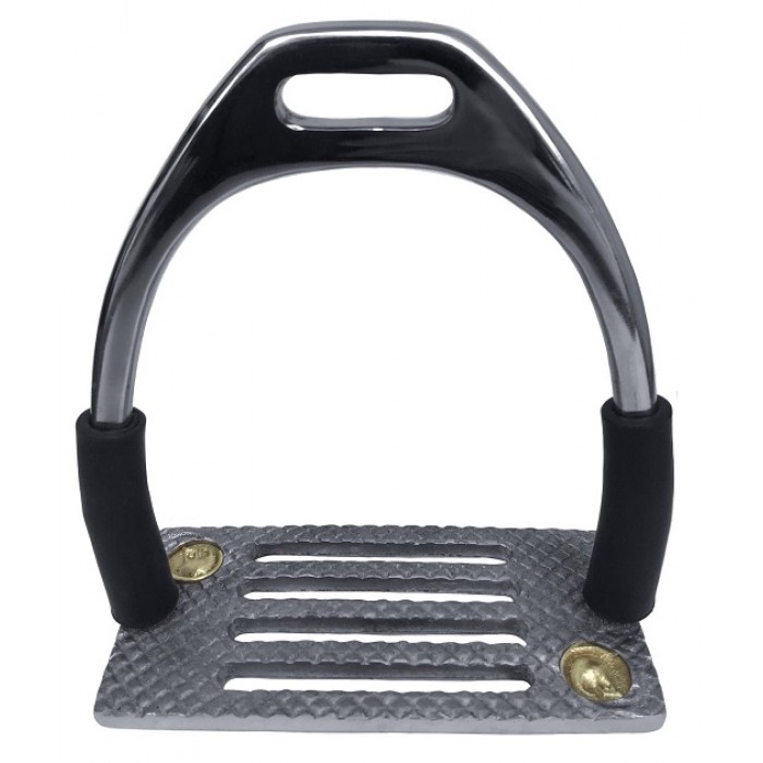 Polo Stirrups FLEX Wide Stainless Steel - 5.5" Wide 4-Bar