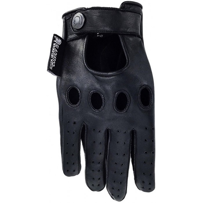 Designer Reverse Stitched Driving Gloves - Black