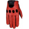 Designer Reverse Stitched Driving Gloves - Red Black