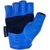 Designer Driving Gloves Fingerless - Blue