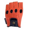 Designer Driving Gloves Fingerless - Orange