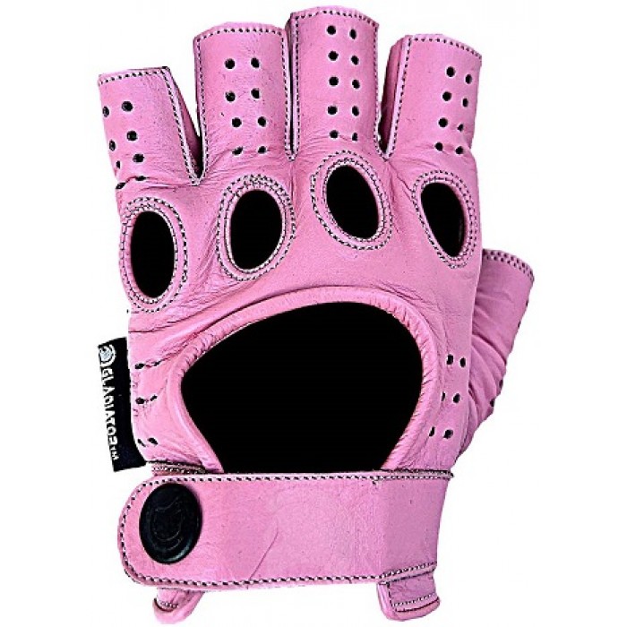 Designer Driving Gloves Fingerless - Pink