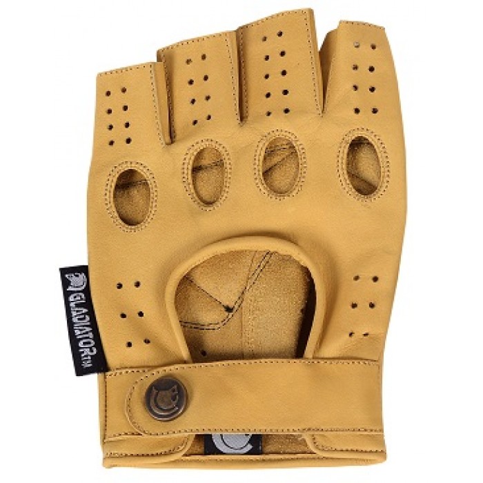 Designer Driving Gloves Fingerless - Sunny Yellow