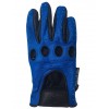 Designer Driving Gloves Velcro - Blue Black