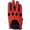 Designer Driving Gloves Velcro - Red Black