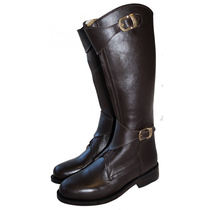 Premium Men's Front Zipper Polo Player Boots