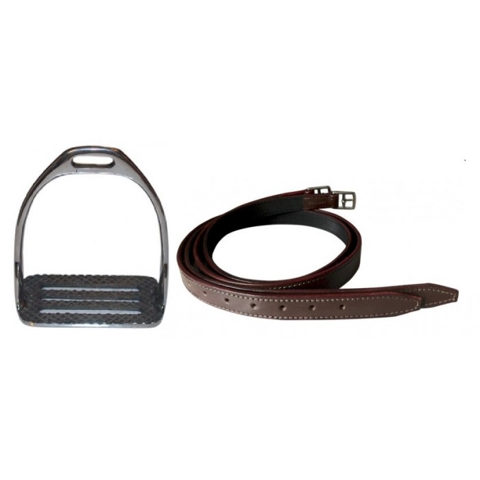 COMBO Buffalo Stirrup Leathers and Polo stirrups