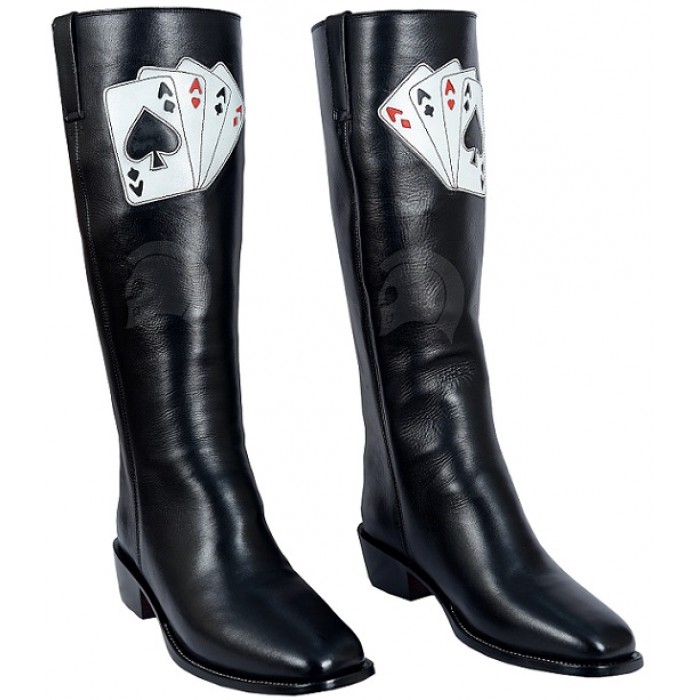 Ace of Spades Curly Bill Boots - Straight Top